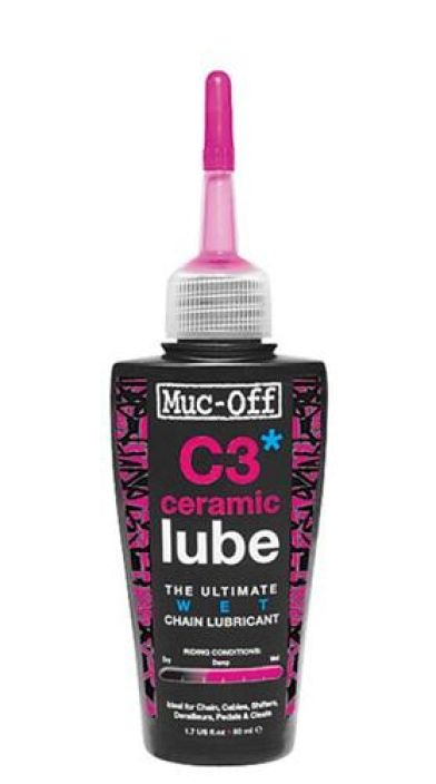 Muc-Off C3 Wet Ceramic Lube 50ml Ketjuoljy markiin ja mutaisiin olosuhteisiin. Ceramic - tekee ketjuista erittain herkat ja