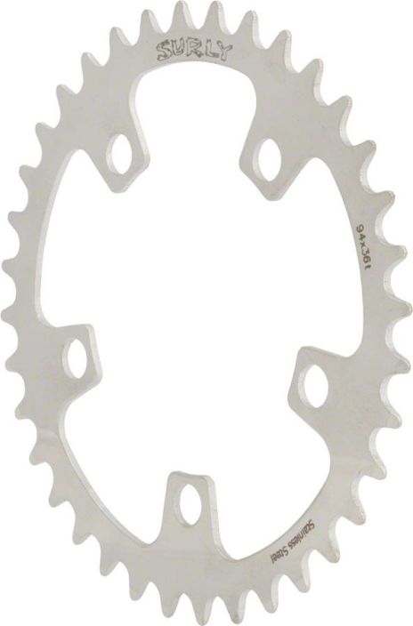 Surly Stainless Steel Ring 36t x 94mm Teraksinen eturatas 36t 94bcd