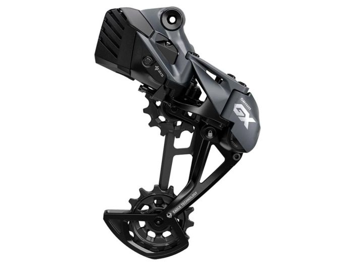 SRAM Rear derailleur GX Eagle AXS 12 speed GX AXS sarjan takavaihtaja. Max. 52 hampaiselle takapakalle. Ei sisalla akkua.