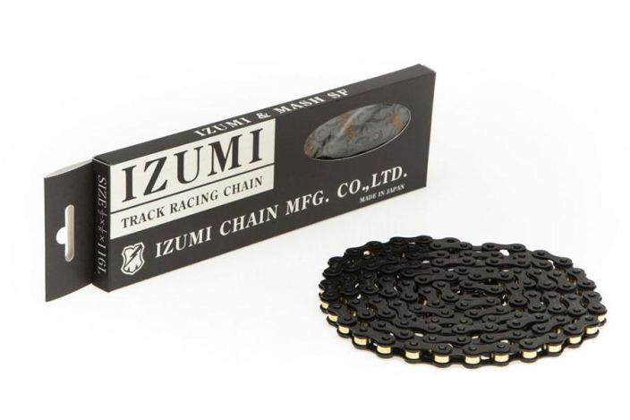 Izumi ES410JP Mash-G Made in Japan. Laadukas ja vahva ketju radalle, fixiin tai bmx:aan. 1/2×1/8&quot; 116 lenkkia Musta,