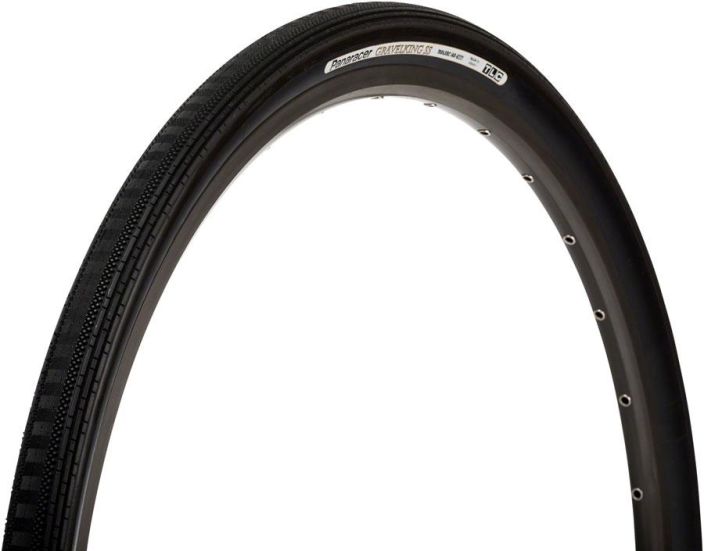 Panaracer Gravelking SS Black 38mm Semislick Cyclocross-Gravel -rengas Pistosuojattu 700c/622 38mm / 410gr Taitettava