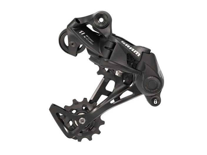 SRAM Rear Derailleur NX 1x11 speed Long cage Black 11-vaihteinen takavaihtaja maastopyoriin. max 42h Valkoinen logo Pitka