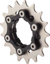 Problem Solvers P/S 17t ss cog & carrier, cromo steel, black 