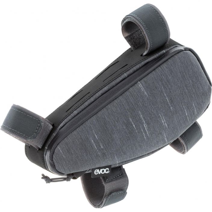 Evoc Multi Frame Pack S Grey Varustelaukku, joka sopii useaan kohtaan rungossa. Kiinnittyy tarrahihnoilla. Koko: Small