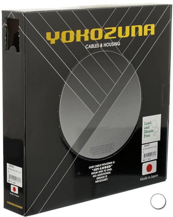 Yokozuna Vaihdevaijerinkuori 4mmx30m 30m laatikko Yokozuna vaihdevaijerinkuori. Tehdasvoideltu sisalta! Valkoinen 4mm x 30m