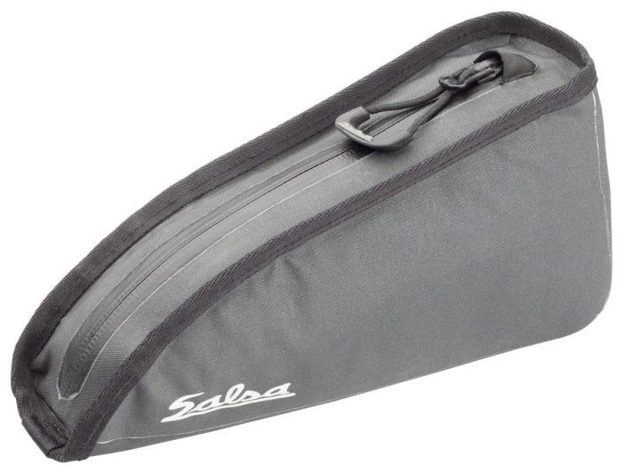 Salsa EXP Series Direct Mount Top Tube Bag Hyvin vedelta suojaava laukku ylaputken paalle ohjainkannattimen taakse.