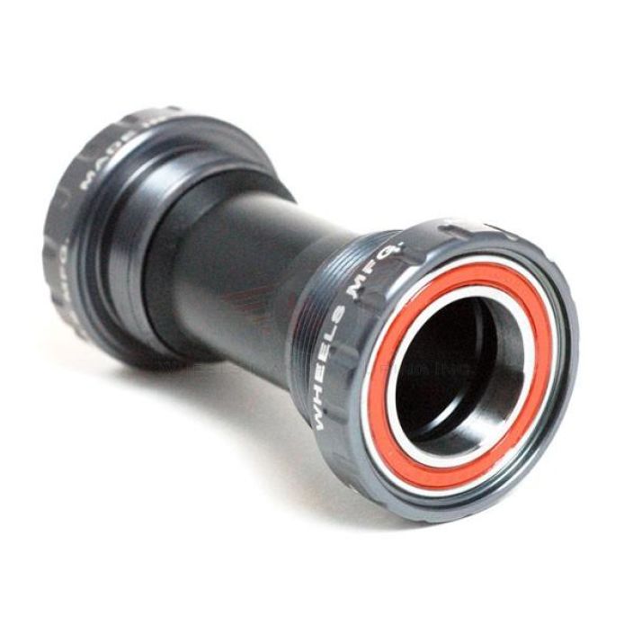 Wheels MFG Threaded Road Angular Contact BB for 24mm Cranks (Shimano) - Gray BB-ROAD-14. External English (BSA) threaded