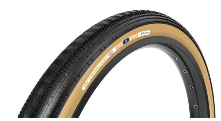 Panaracer Gravelking New SS 45x700 Black/Brown Semislick gravel rengas. Keskelta silea, reunoilla pieni nappula. 700x40
