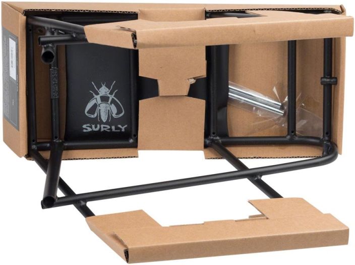 Surly Rear Disc Rack Wide Black Uusi teraksinen Surlyn-tavarateline taakse fat bike -pyoriin. Suunniteltu erityisesti