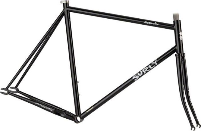 Surly Steamroller Black Frameset Teraksinen rata- / fixed-runko kadulle, kaupunkiin ja vaikka velolle. 700c kiekoille