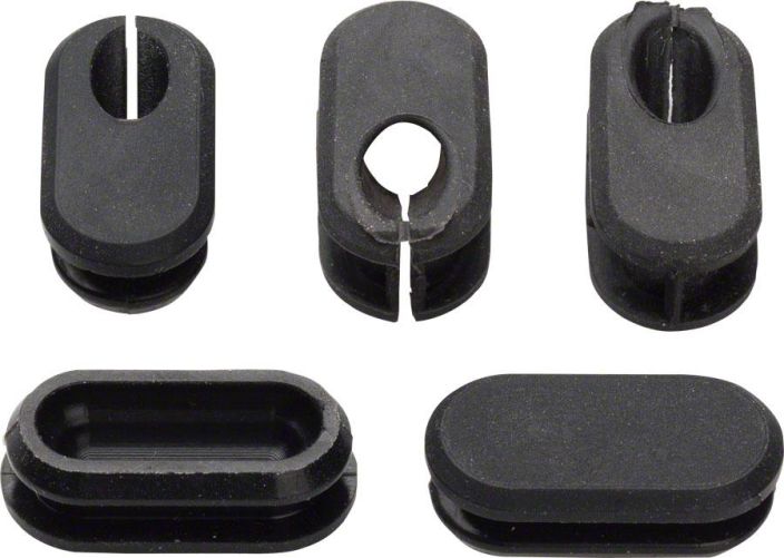 Salsa Single Frame Plug for Dropper Routing 5-pack Salsan runkotulppia vaijerivienteihin. 3kpl reialla 2kpl umpinaista