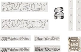 Surly Surlyl Disc Trucker Decal Set with Headbadge White