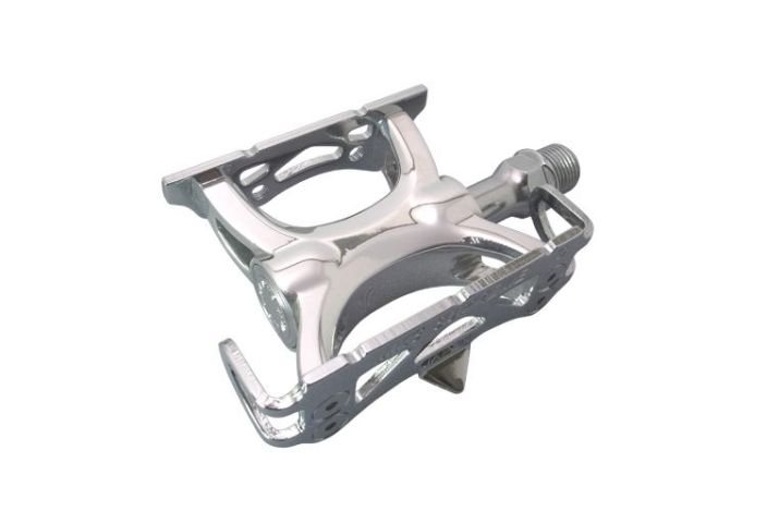 MKS Pedal Supreme NJS Silver Todella tukevat NJS-hyvaksytyt ratapolkimet Kiillotettu alumiinirunko Terasakseli Koko: 84x60mm