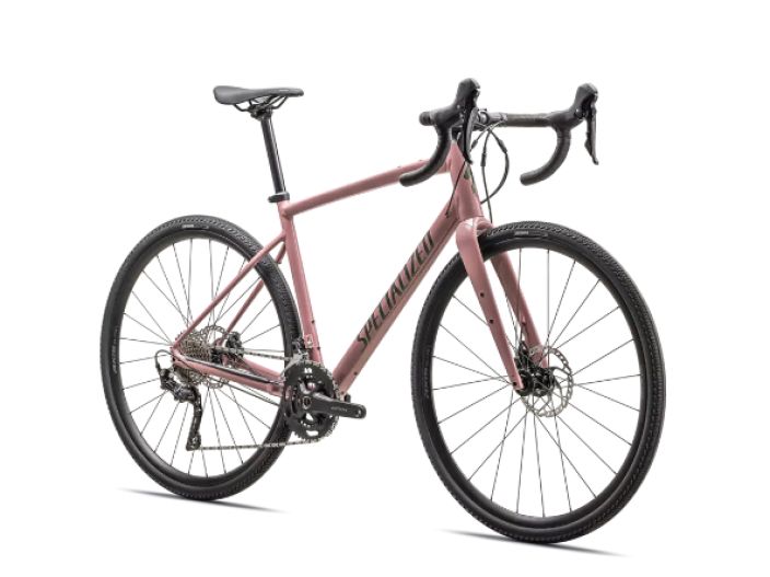 Specialized Diverge E5 Elite Gloss Dusky Pink / Cypress Green Metallic Whether your goal is to escape on gravel back roads,