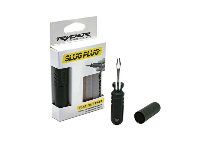 Ryder SlugPlug kit Tubeless-renkaan paikkaussarja. Sisaltaa tyokalun seka paikkoja.