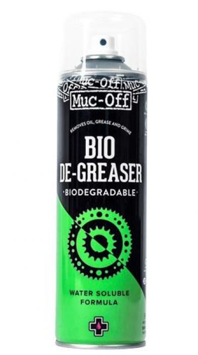 Muc-Off Bio Degreaser Vesipohjainen rasvanpoistaja ketjuille ja pakoille. Puhdistaa hyvin ja hellasti. 500ml pullo