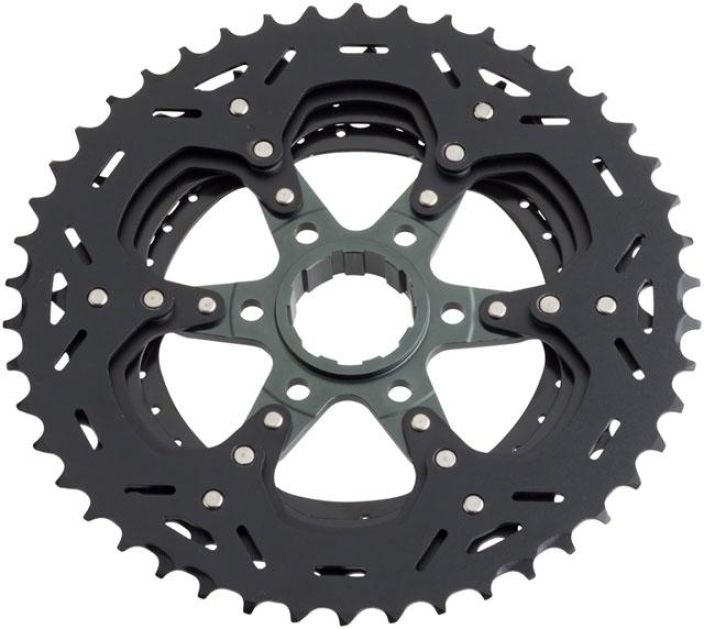 Microshift 11-42T ED Black AL Spider 11sp 11-vaihteinen pakka. Sram/Shimano 11-42 454gr Musta