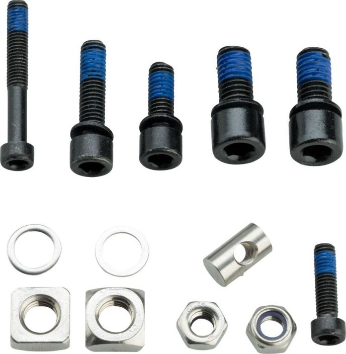 Salsa Hardware Kit for Alternator 2.0 Adjustable Plates Salsa Alternator 2.0 saadettavien -korvakkeiden pulttisarja.