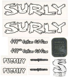 Surly Surly Pugsley Decal Set with Headbadge White