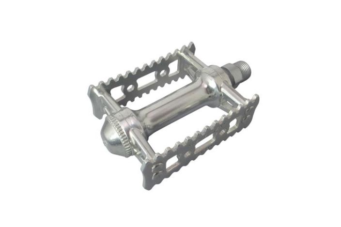 MKS Pedal Sylvan Stream Silver Tukeva kaksipuolinen poljin. Alumiinirunko Terasakseli Koko: 79x61mm Paino: 343gr