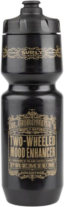 Surly Dr. Chromoly's Elixir Purist Water Bottle Surlyn vuorattu juomapullo isolla suuaukolla. 0.7L