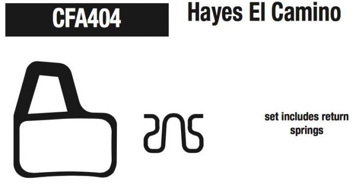 EBC 404 Katso sopivuus seuraaviin jarruihin: -Hayes