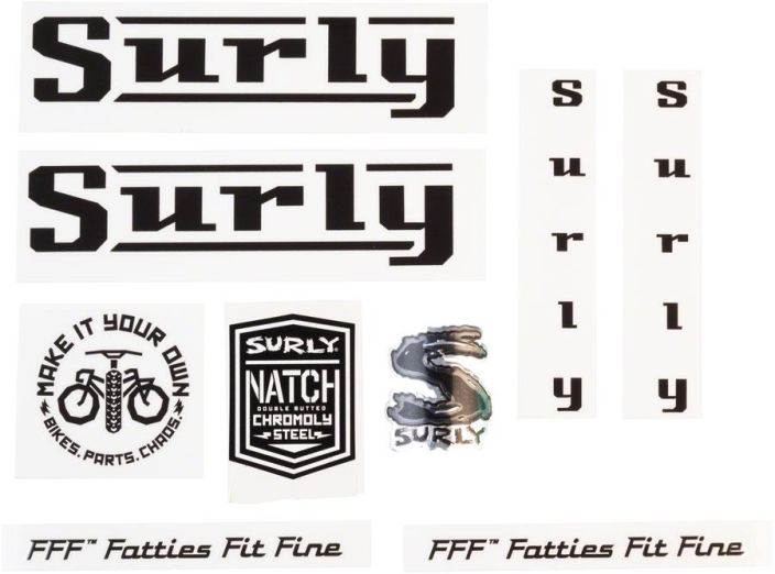 Surly Pacer Decal Set - Black Surly tarrasarja.