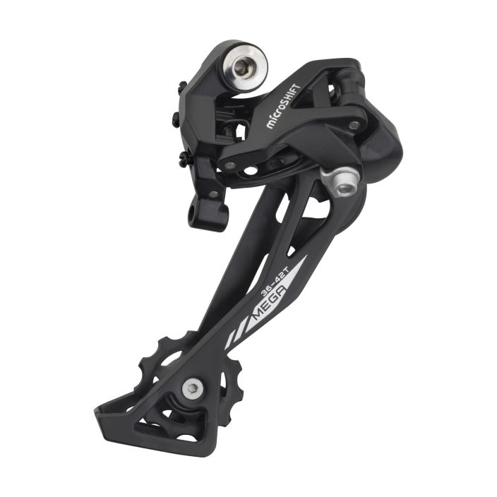 Microshift XLE Rear Derailleur 10 Speed Long Cage Wide Range 10S takavaihtaja. Shimano MTB yhteensopiva. Pitka hakki, maximi