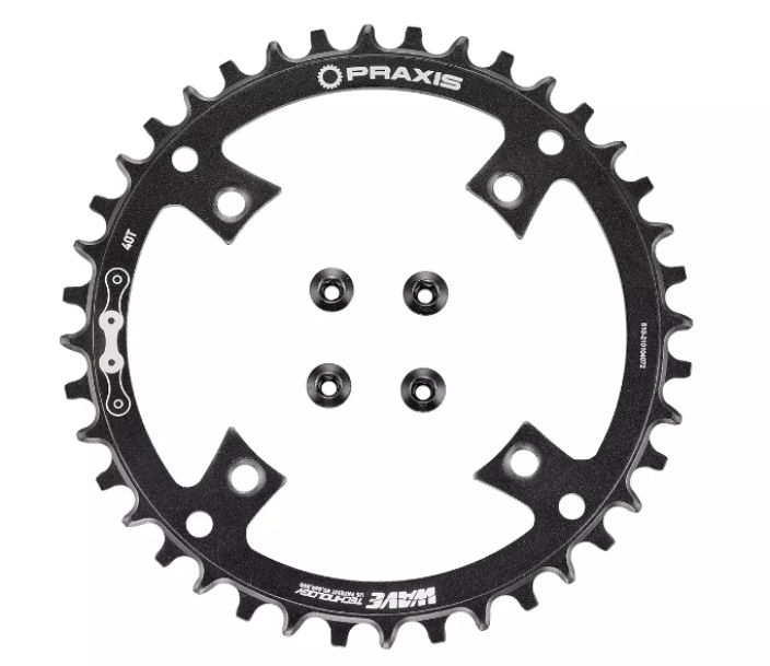 Specialized Vado Chainring 40T 104BCD PRAXIS Praxis 40T wave-tooth chainring for various model Turbo bikes equipped with a