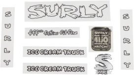 Surly Surly Ice Cream Truck Frame Decal Set White 