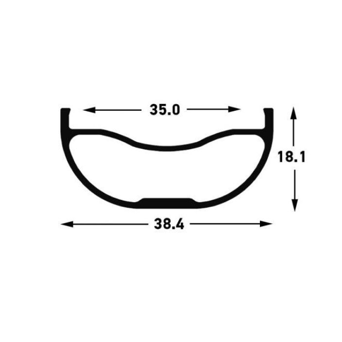 No Tubes Baron MK3 29 Rim 32h Alumiininen levea ja tukeva maastovanne. 29&quot; 32h Sisaleveys 35mm Ulkoleveys 38.4mm Korkeus