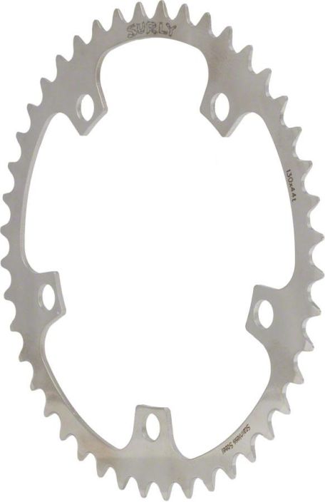 Surly Stainless Ring 40t 110bcd Teraksinen eturatas 5x110 jako Ei ramppeja.