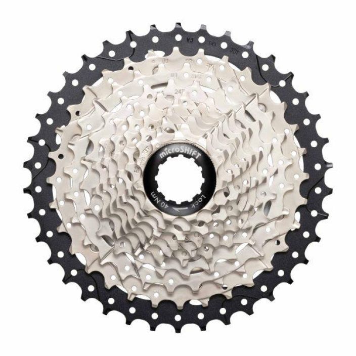 Microshift 11-38T 10sp 10-Vaihteinen pakka. Sram/Shimano 11-38T. 11-13-15-17-19-21-24-28-32-38