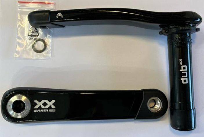SRAM Crankset XXSL Eagle T-type DUB Wide 175 mm Sram XXSL Carbon kammet DUB 175mm 8-pultti rattaalle. Ilman
