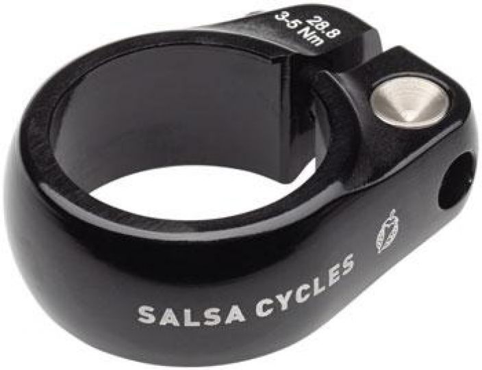 Salsa Lip-Lock 28.8 Musta Hieno ja hyvin toimiva alumiininen satulatolpankiristin. 28.8mm