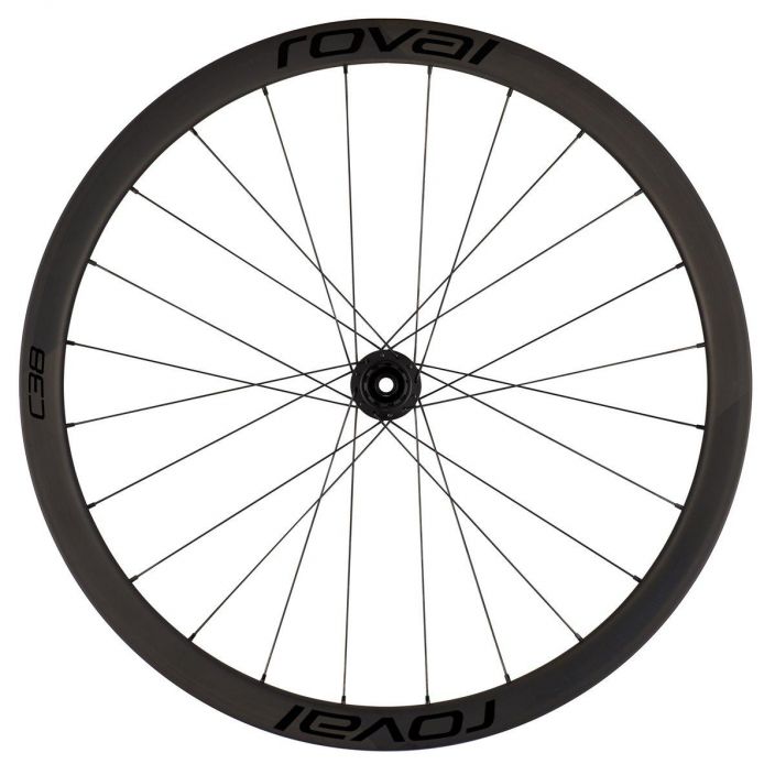 Roval Rapide C 38 Disc Wheelset Laadukkaat hiilikuituiset maantie-/gravel-/cyclocross-kiekot. 700c/622 etunapa 100mmx12mm