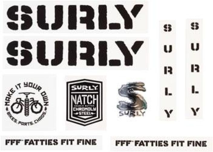 Surly Overspray Decal Set - Black