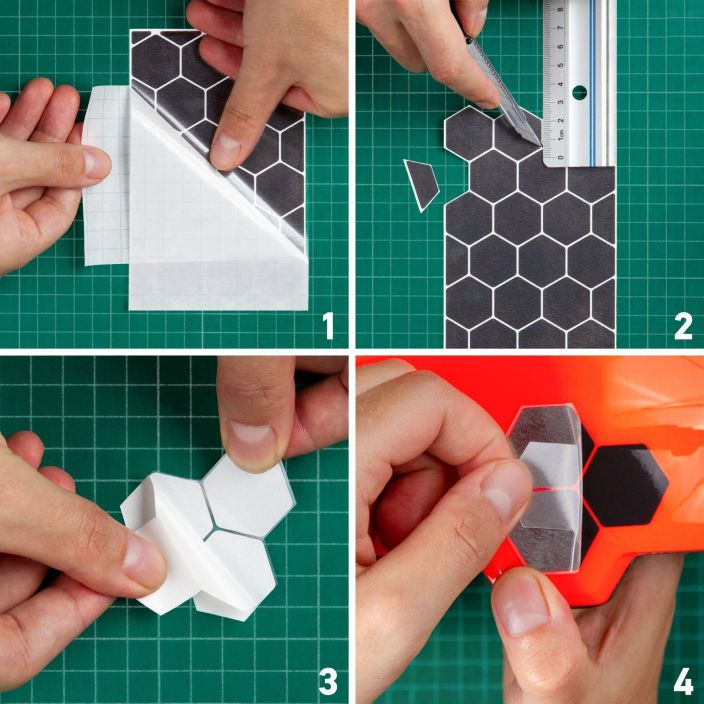 Luxshield heijastin tarrat-Triangles Black Small tuotekuva 4