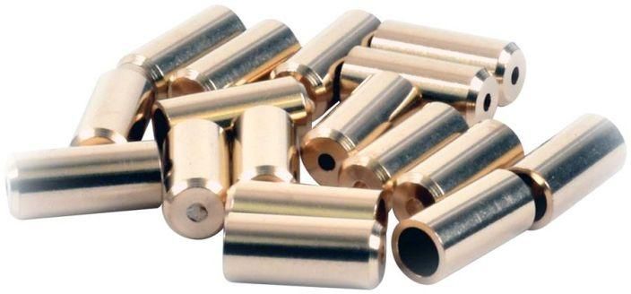 WheelsMFG Bottle Of 4mm Ferrules Brass 50kpl 4millisia vaijerinkuoren holkkeja. Messinki