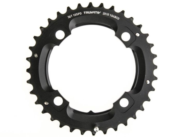 SRAM Chainring 104 mm Outer (double) 36T 4 holes Brand SRAM BCD 104 mm Position Outer (double) Teeth 36T Boost compatible No